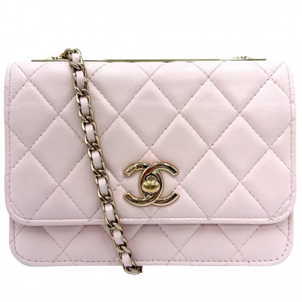 Chanel Chain Wallet for Women, Trendy CC Matelassé Shoulder Bag, Crossbody Co...